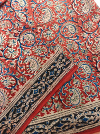 Cotton Kalamkari Saree - Red