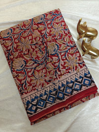 Cotton Kalamkari Saree - Red