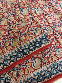 Cotton Kalamkari Saree - Red