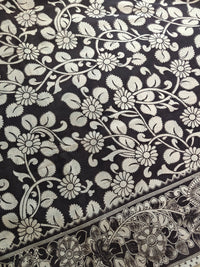 Cotton Kalamkari Saree - Black