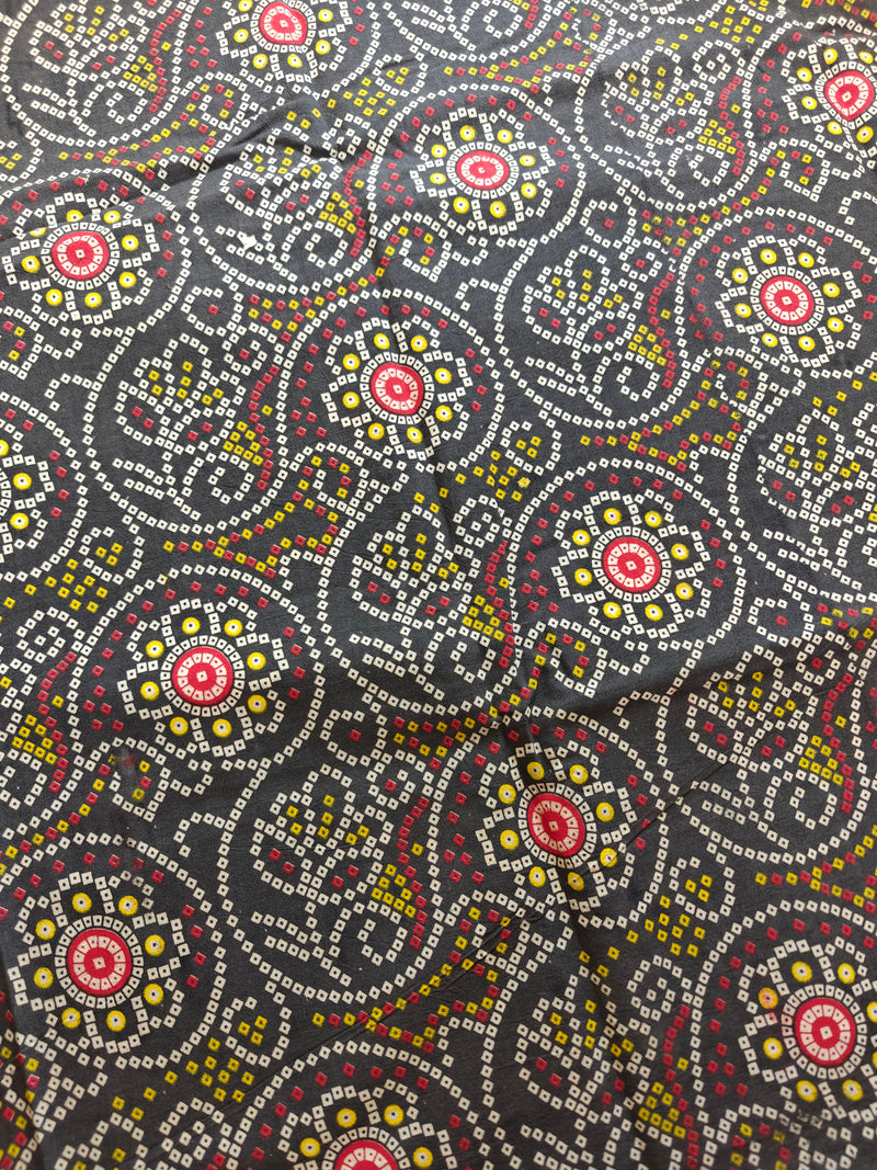 Cotton Kalamkari Saree - Black