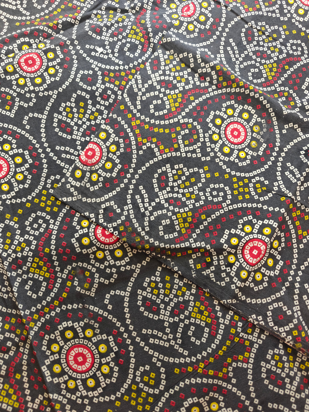 Cotton Kalamkari Saree - Black