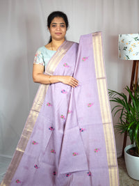 Soft Cotton with Weaving Floral Pattern  - Lavender