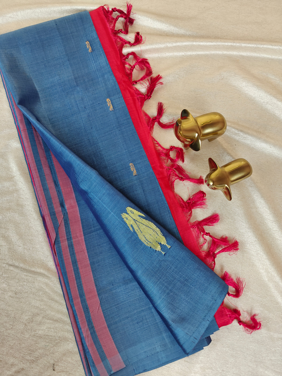 Chinnalampattu Saree - Grey with Red