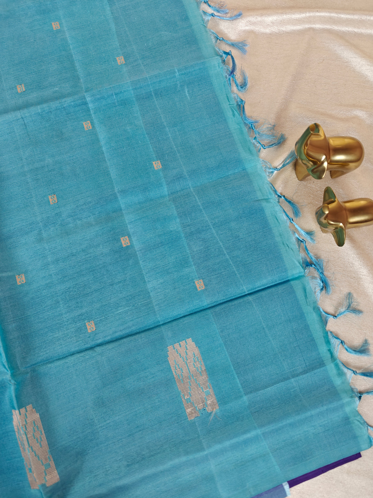 Chinnalampattu Saree -Violet with Sky Blue