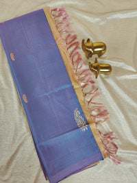 Chinnalampattu Saree - Blue with Sandel