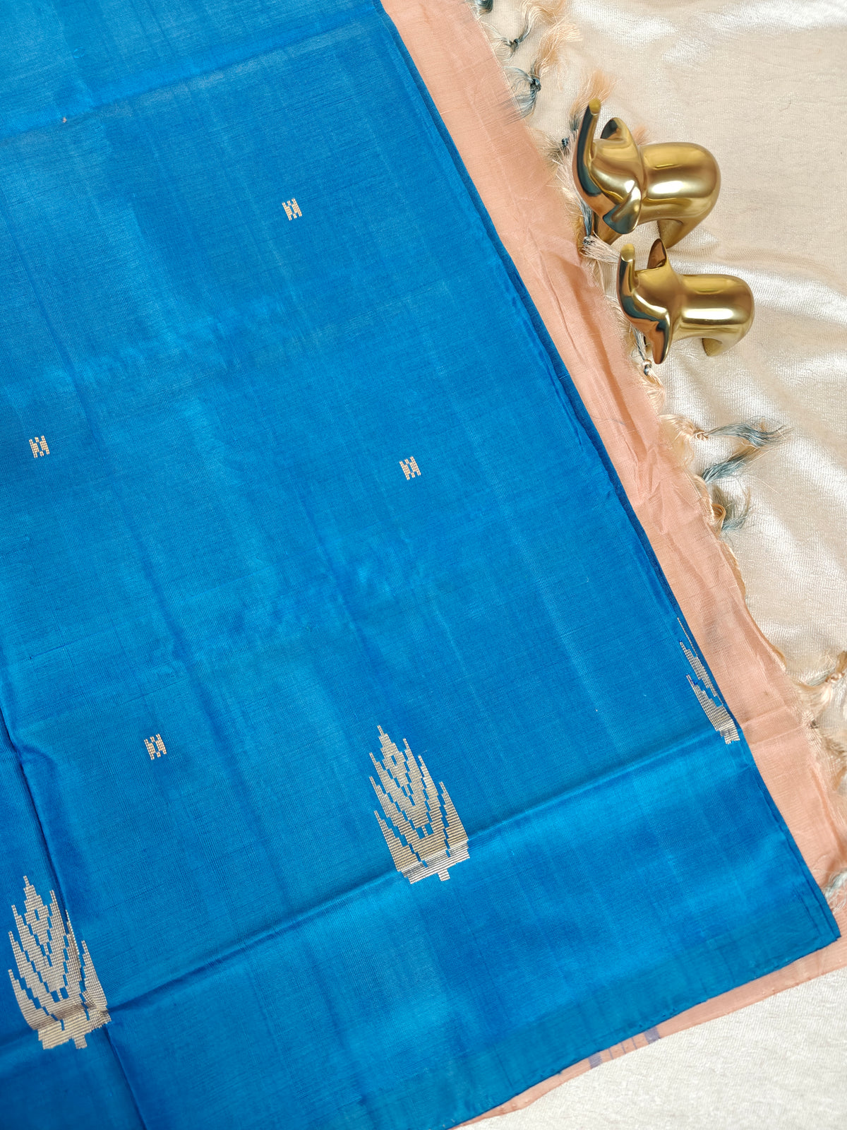 Chinnalampattu Saree - Blue with Beige