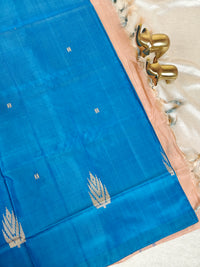 Chinnalampattu Saree - Blue with Beige