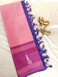 Chinnalampattu Saree - Pink with Blue