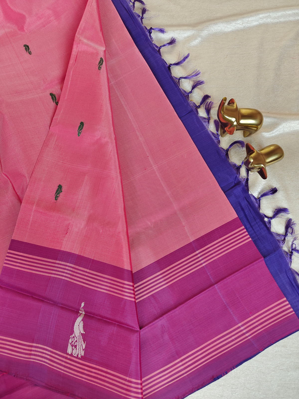 Chinnalampattu Saree - Pink with Blue