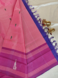 Chinnalampattu Saree - Pink with Blue
