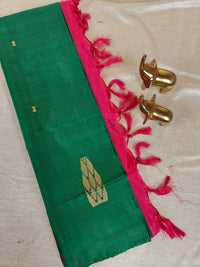 Chinnalampattu Saree - Green with Red