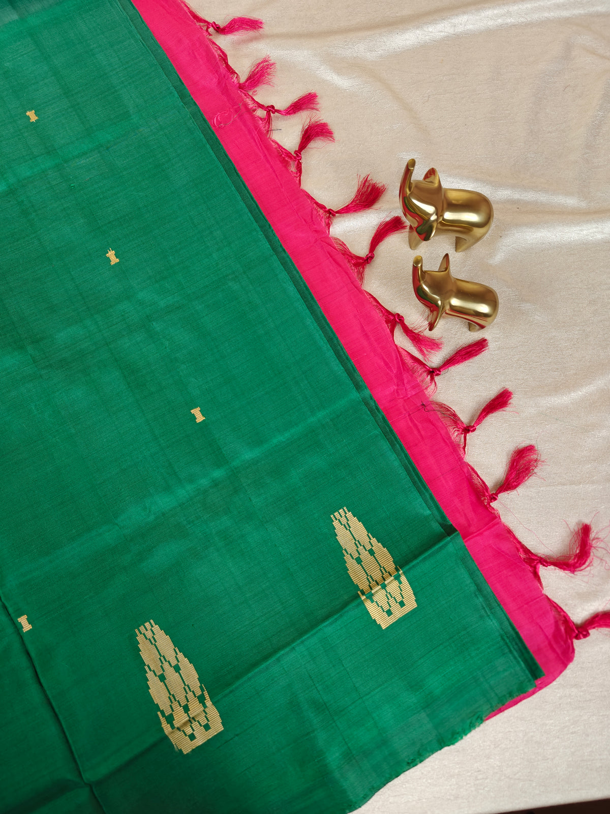 Chinnalampattu Saree - Green with Red