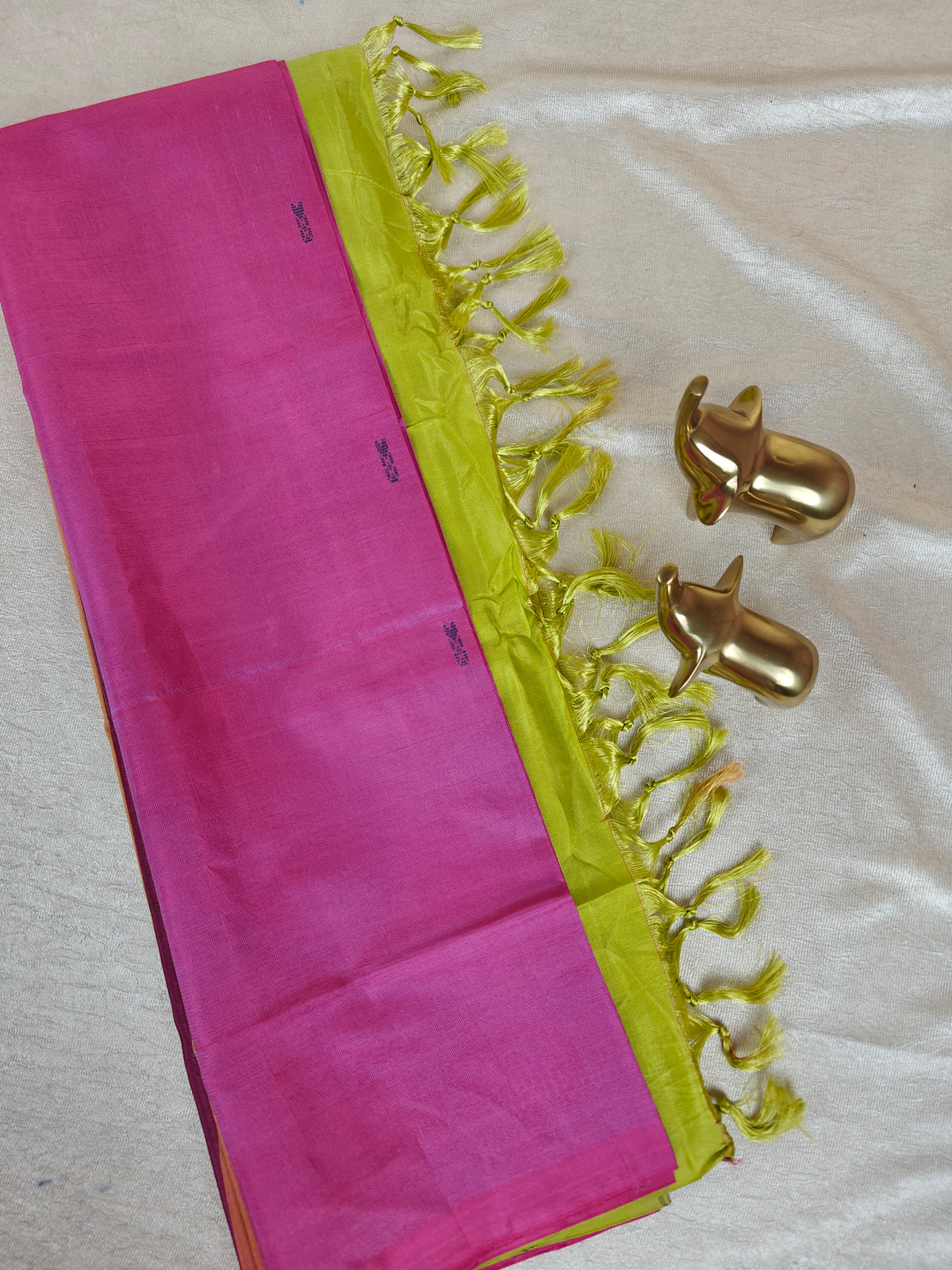 Chinnalampattu Saree- Dark Pink with Green