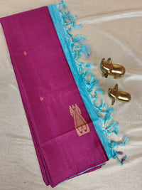 Chinnalampattu Saree- Purple with Blue