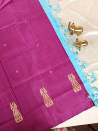 Chinnalampattu Saree- Purple with Blue