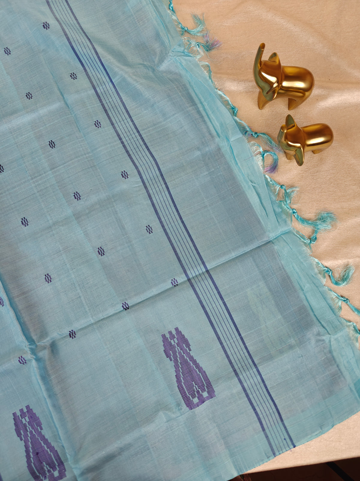 Chinnalampattu Saree- Purple with Blue