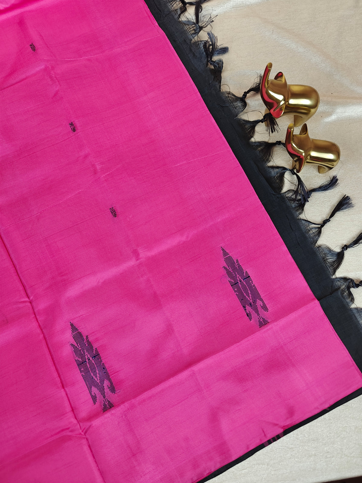 Chinnalampattu Saree - Pink with Black