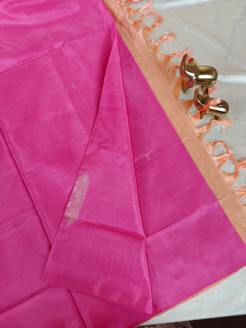 Chinnalampattu Saree- Pink with Peach
