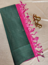 Chinnalampattu Saree - Green with Pink