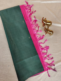 Chinnalampattu Saree- Green with Pink