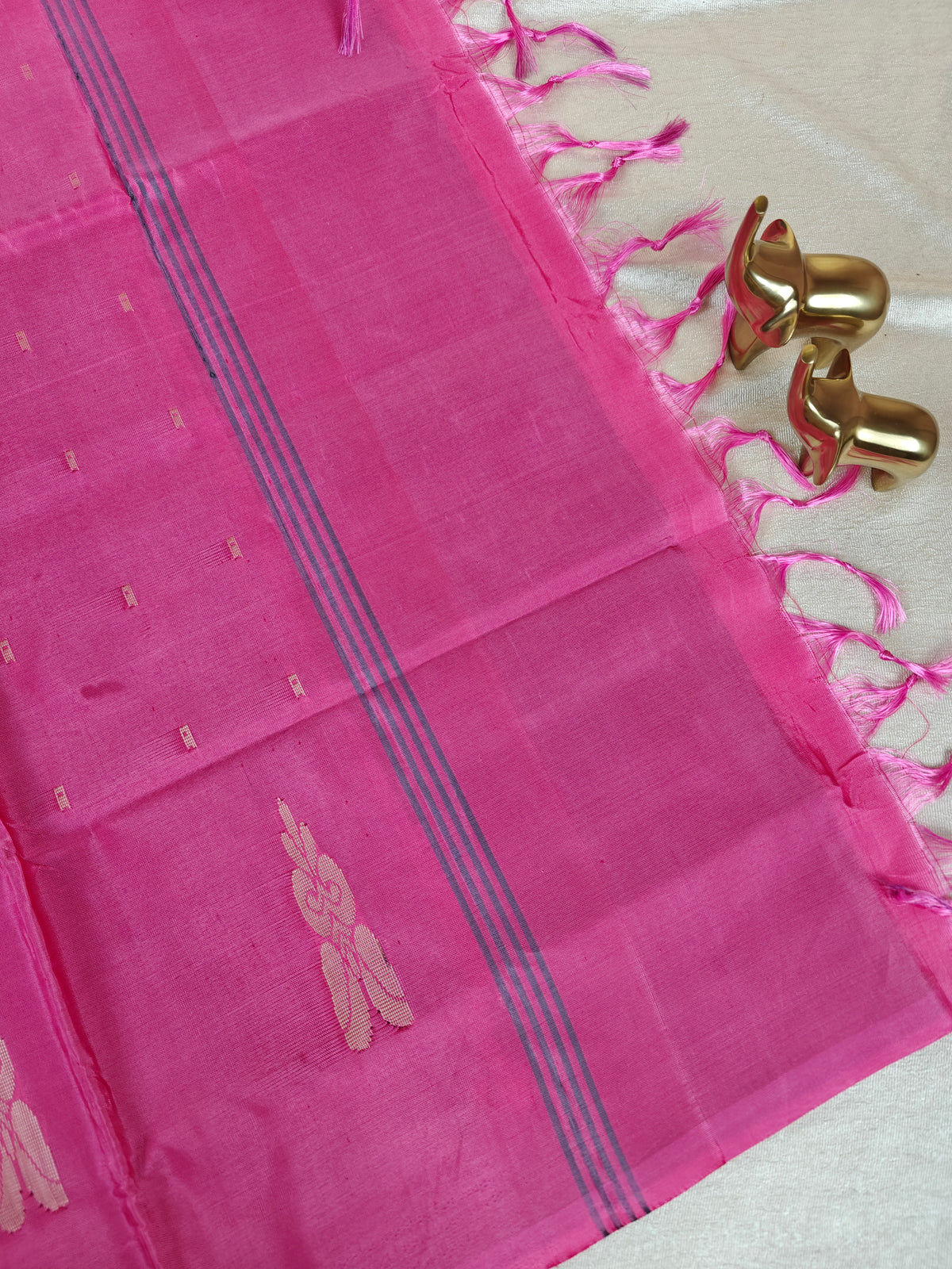 Chinnalampattu Saree - Green with Pink