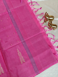 Chinnalampattu Saree- Green with Pink