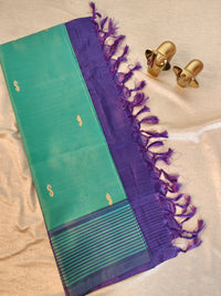 Chinnalampattu Saree -  Green with Purple