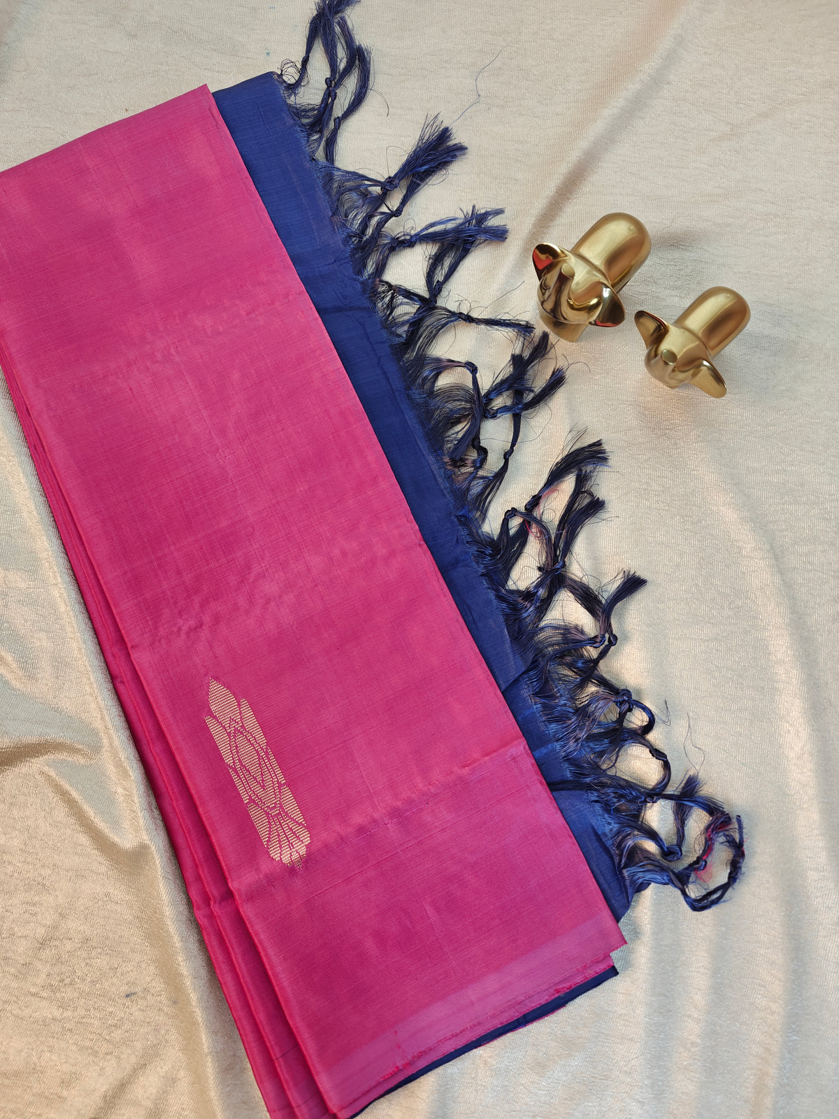 Chinnalampattu Saree -  Pink with Blue