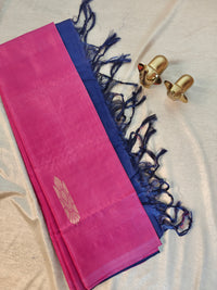 Chinnalampattu Saree -  Pink with Blue