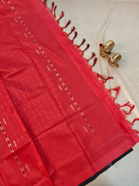Chinnalampattu Saree - Black with Red