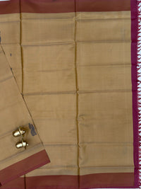 Chinnalampattu Saree - Brown with maroon