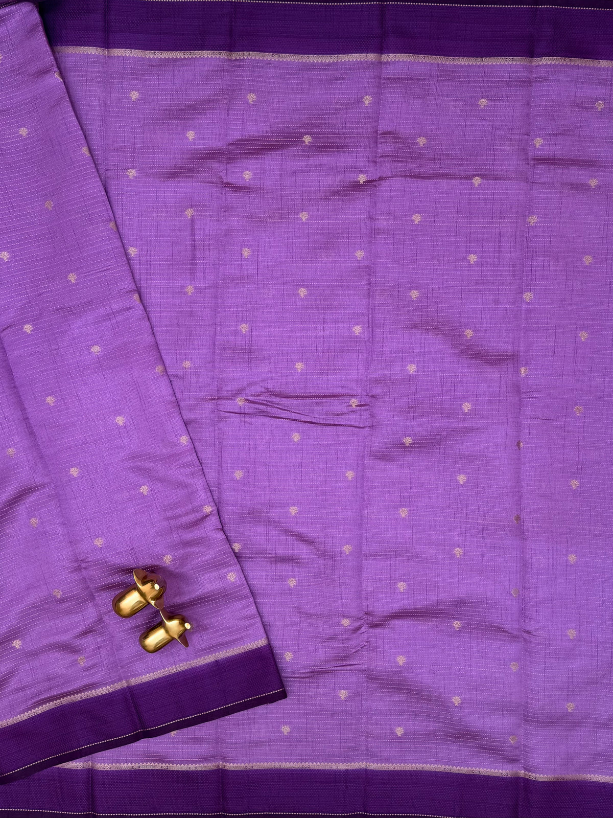 Georgette Silk Saree - Lavender with Purple