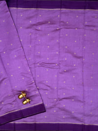 Georgette Silk Saree - Lavender with Purple