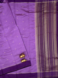 Georgette Silk Saree - Lavender with Purple