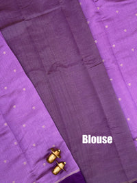 Georgette Silk Saree - Lavender with Purple