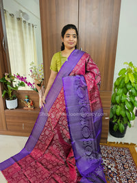 Classical Kanjivaram Pattern Full Brocade Pure Handloom Soft Silk Saree - Maroon with Purple