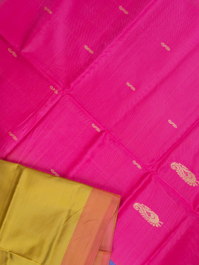 Brown with Pink Chinnalampattu Saree with Blouse