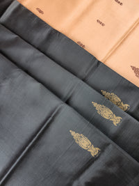 Grey with Cream Chinnalampattu Saree with Blouse