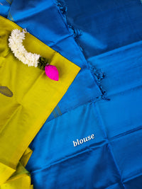 Green with Blue Chinnalampattu Saree with Blouse