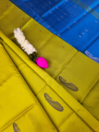 Green with Blue Chinnalampattu Saree with Blouse