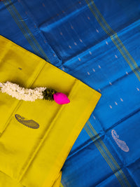 Green with Blue Chinnalampattu Saree with Blouse