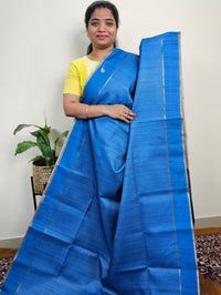 Soft Semi Tussar with Zari Weaving Saree - Blue