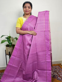 Soft Semi Tussar with Zari Weaving Saree - Pink