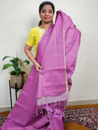 Soft Semi Tussar with Zari Weaving Saree - Pink