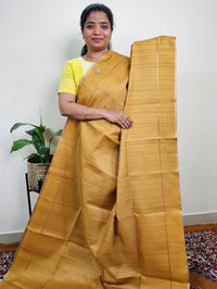 Soft Semi Tussar with Zari Weaving Saree - Mustard Yellow