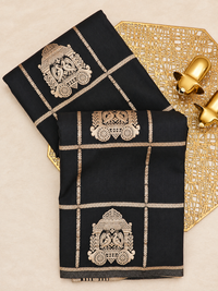 Georgette Silk Saree - Dark Bottle Green