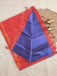Blue with RedChinnalampattu Saree with Blouse