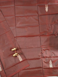 Chinnalampattu Saree - Dark Brown with Grey