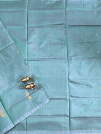 Chinnalampattu Saree - Sea Green with Peach